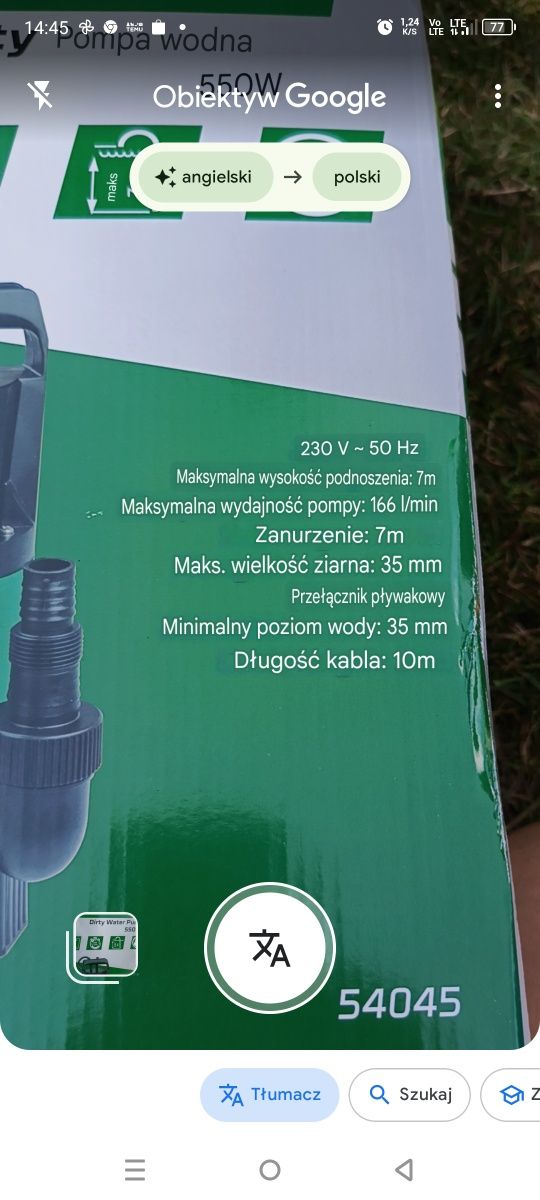 Pompa wody czysta brudna