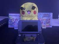 New Nintendo 3DS XL + 2 Gry i Obudowa Pikachu