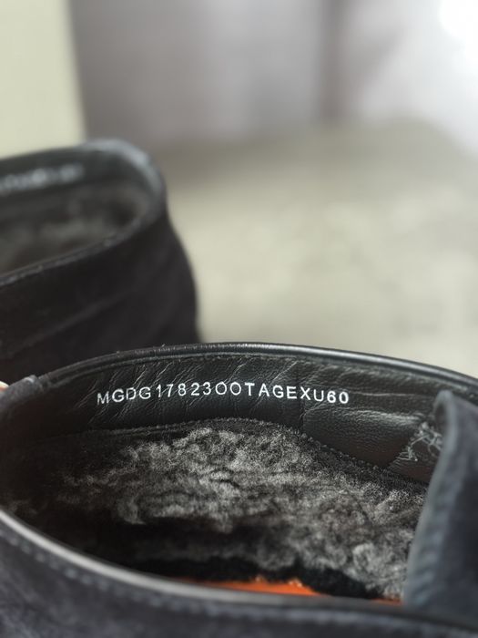 Замшевые лоферы на меху Santoni ОРИГИНАЛ