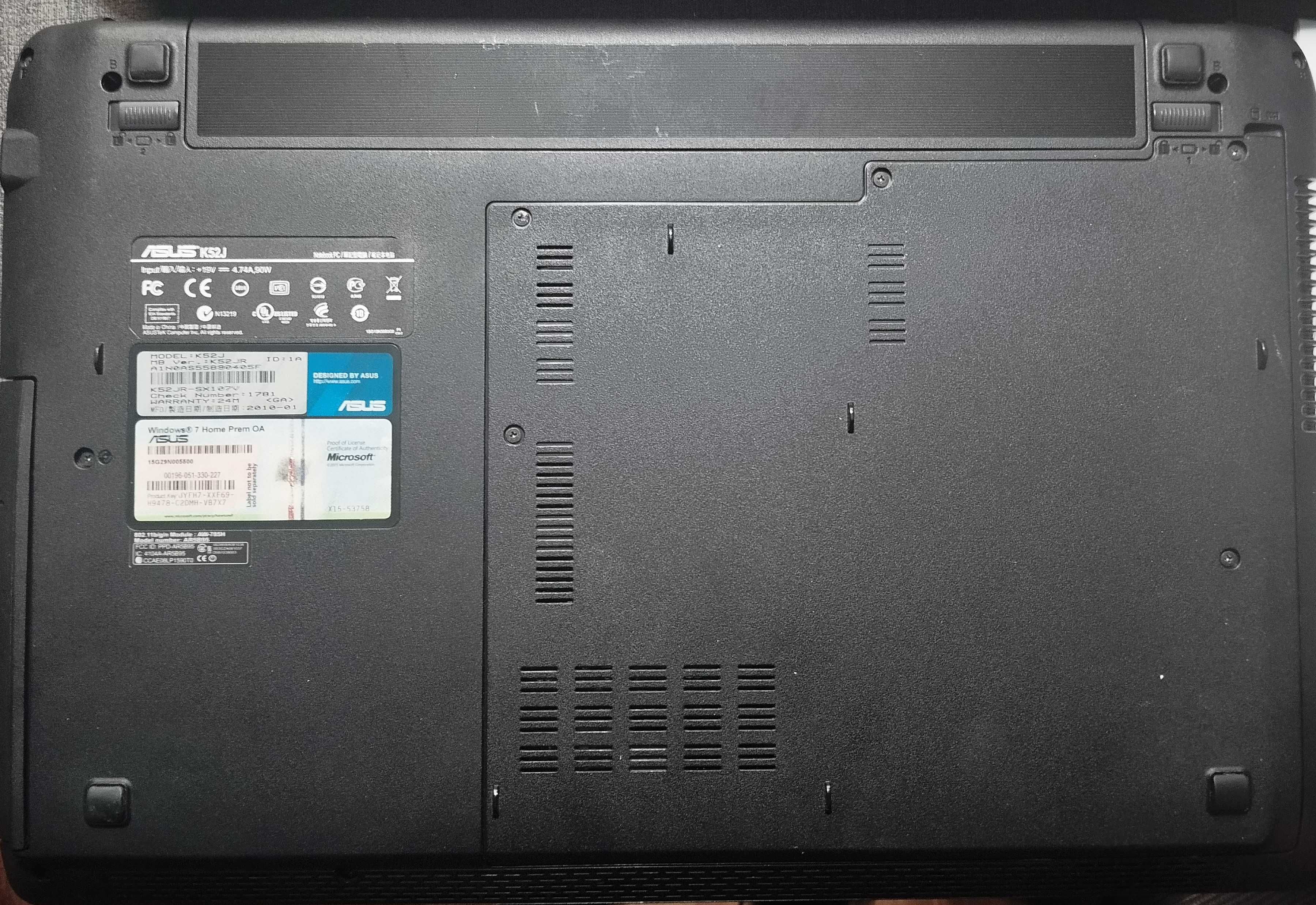 Komputer laptop sprawny ASUS K52J + torba na laptopa