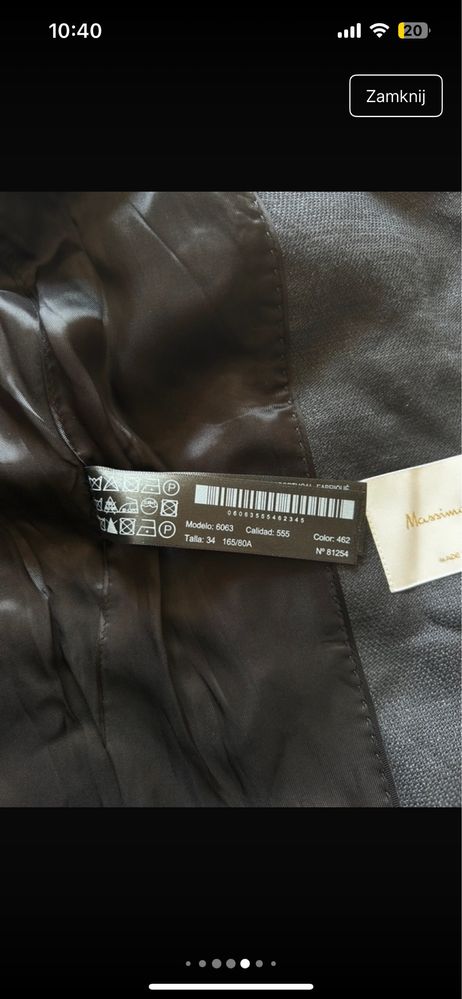 garnitur z limitowanej kolekcji massimo dutti