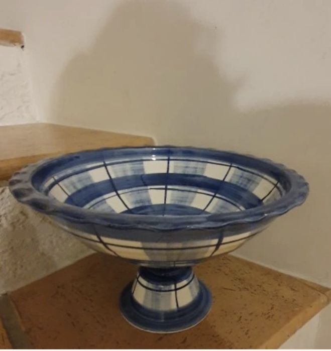 PATERA NA NÓŻCE ceramika z Biot Francja praca ręczna kobalt nowa preze