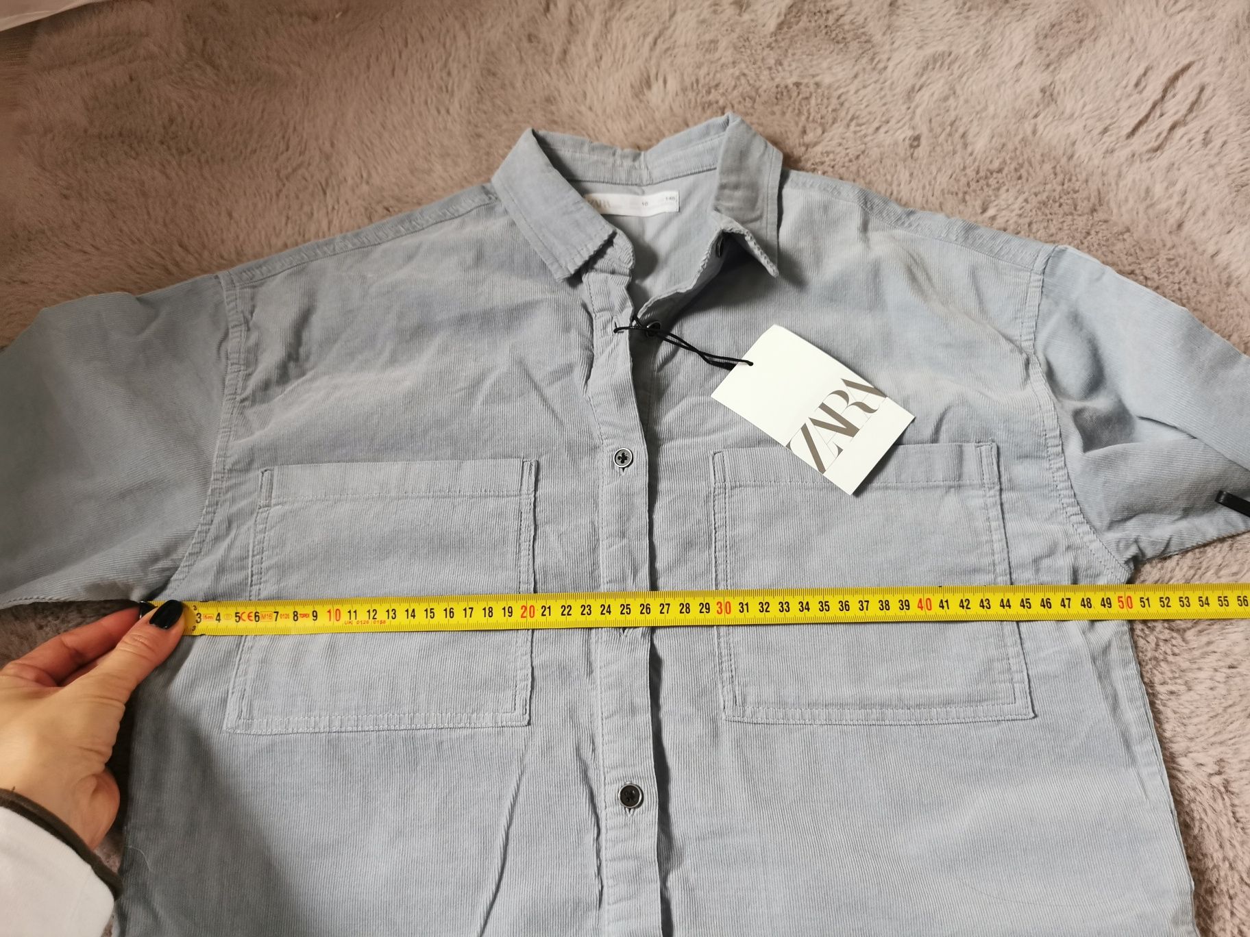 Nowa poszukiwana koszula Zara 140 jak 146 oversize sztruksowa