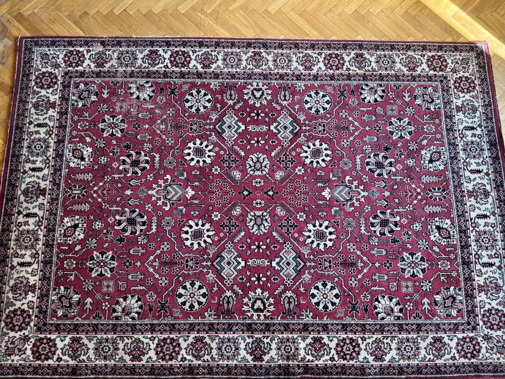 Duży dywan wełniany 300x200,  Kietrz, PRL, vintage.