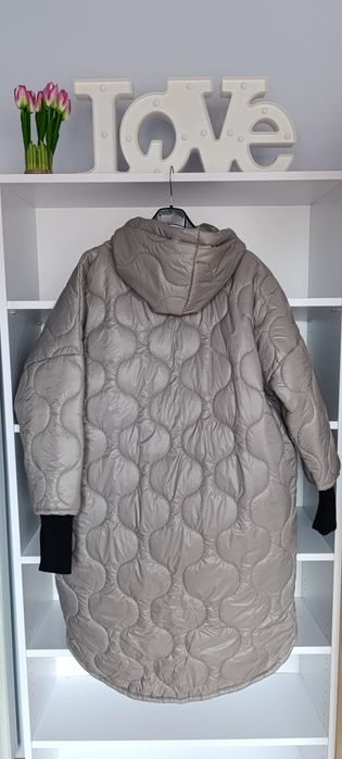 Pikowana kurtka Plus Size kaptur zamek XL 2XL 3XL 4XL