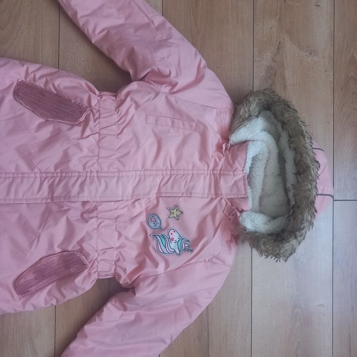 Kurtka kurteczka parka zimowa na zimę różowa dla dziewczynki 122