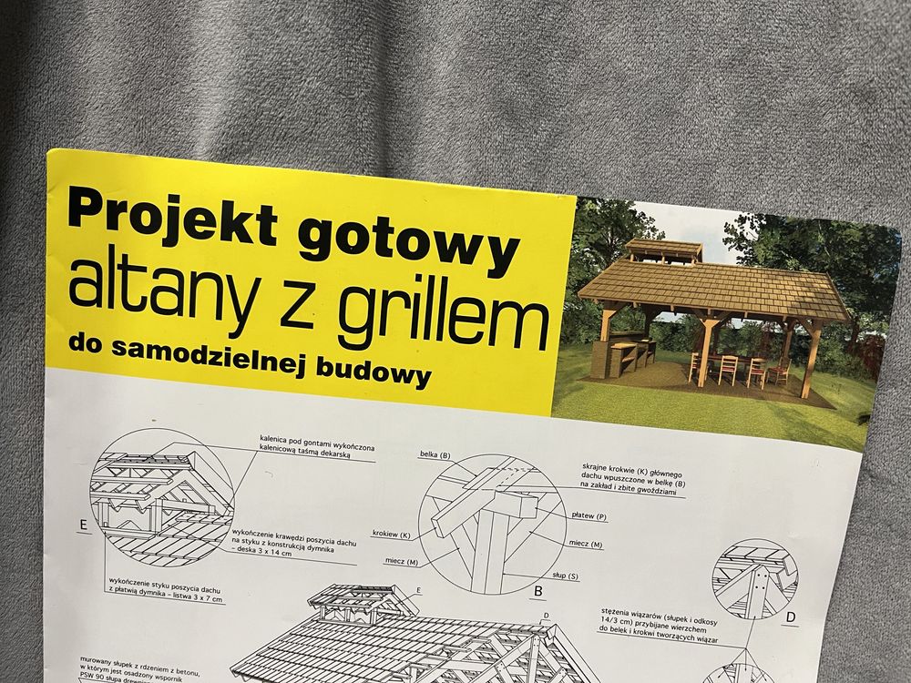 Projekt gotowy altany z grillem Murator