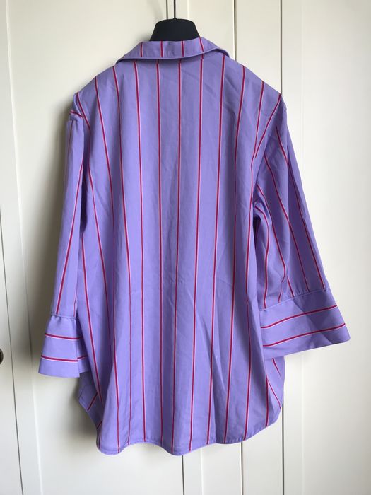 Lindex fioletowa koszula w paski oversize S 36