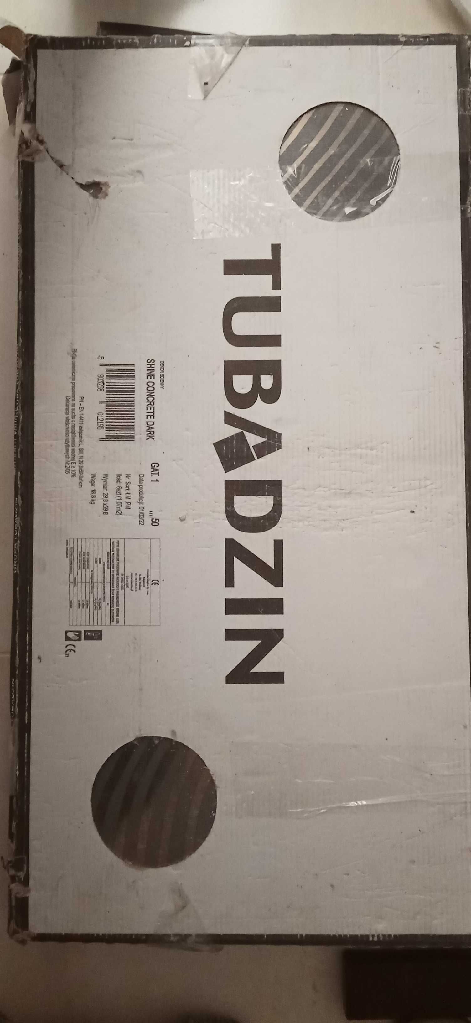 Dekor Shine Concrete Dark Tubądzin 29,8x59,8, 8 sztuk, 60% taniej