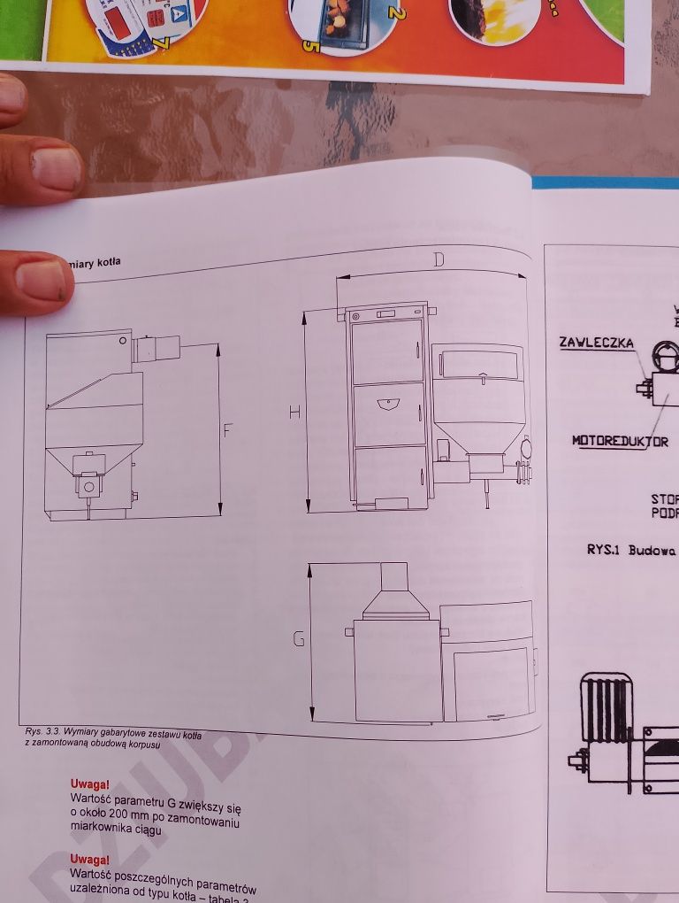 Części zamienne do kotła 19kw+zeztaw