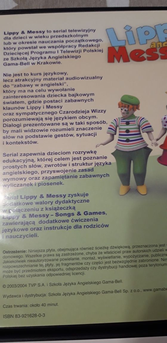 Lippy and Messy zestaw 4 płyt  ang dla dzieci