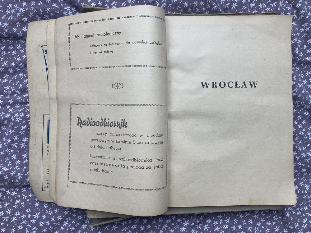 Książka telefoniczna województwo wrocławskie 1958 r.