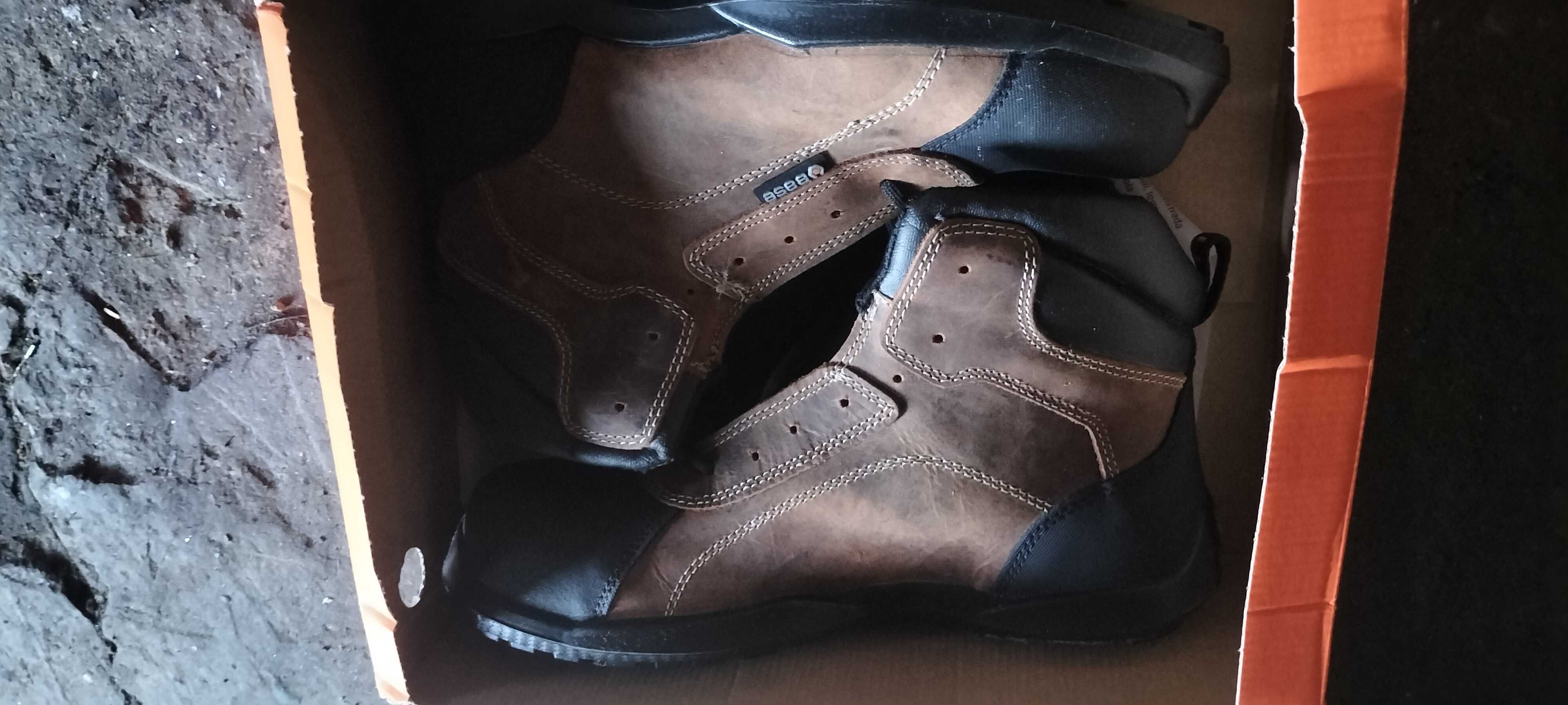 Buty Robocze Base Rafting Top B0610 Czarny Brązowy r43