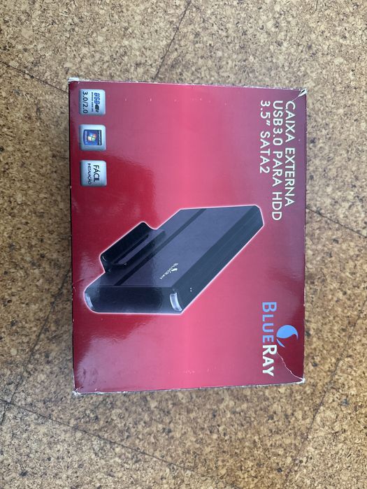 Caixa externa Blueray USB 3.0 para HDD 3.5’’ SATA2