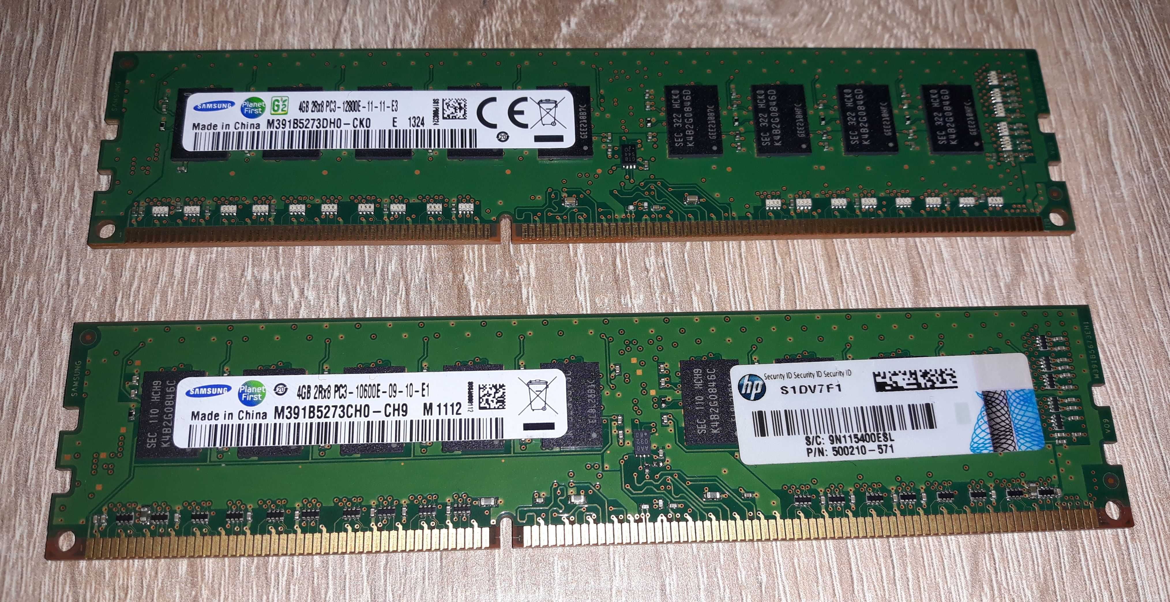 4GB x2 (8GB) PC3 10600, 12800 MICRON, SAMSUNG, HYNIX