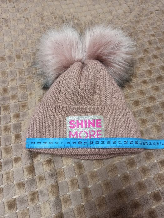 Шапка на дівчинку 5-6 р.зима,в'язка