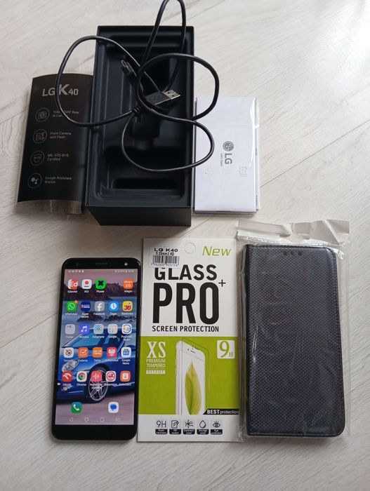 Smartfon LG K40.plus Nowe szkło i etui.Super Okazja!