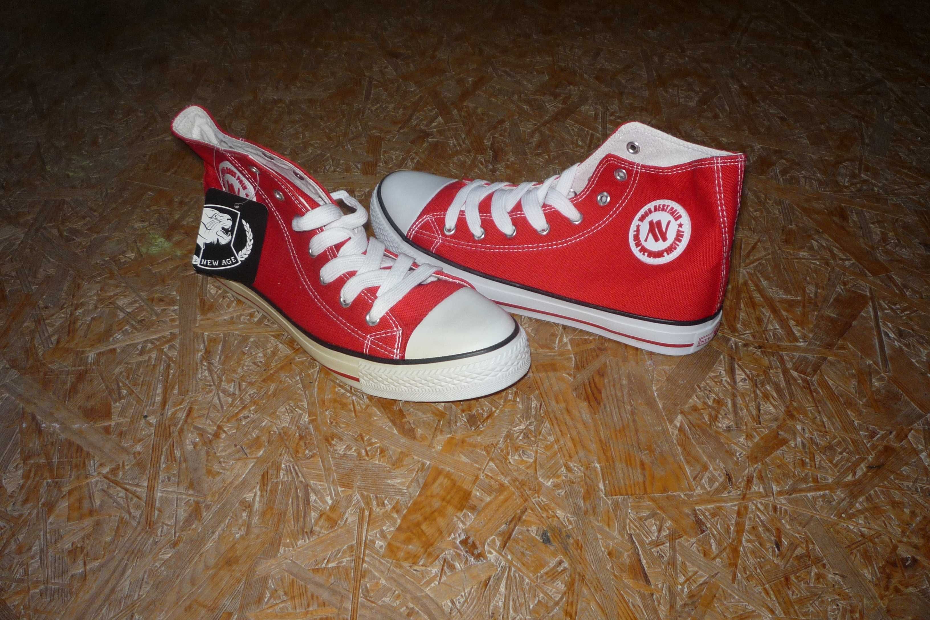 Trampki Czarne NewAge 082 Red/Czerwone r.41 powyst