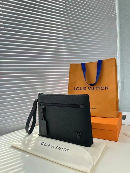 Louis vuitton кожаная мужская папка барсетка сумка ручная