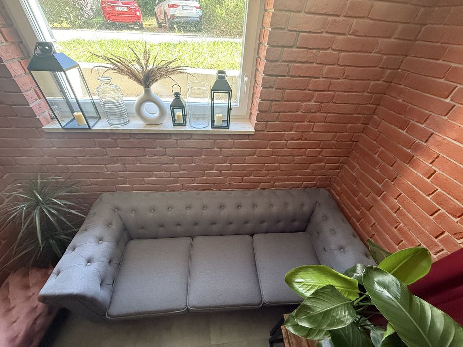 Sofa Chesterfield beliani jak nowa 3 osobowa