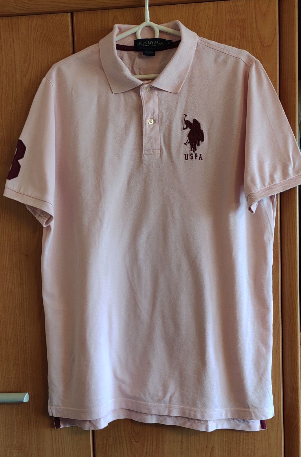 US Polo Assn koszulka polo jasny róż L