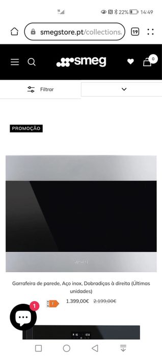 Garrafeira smeg lindissima