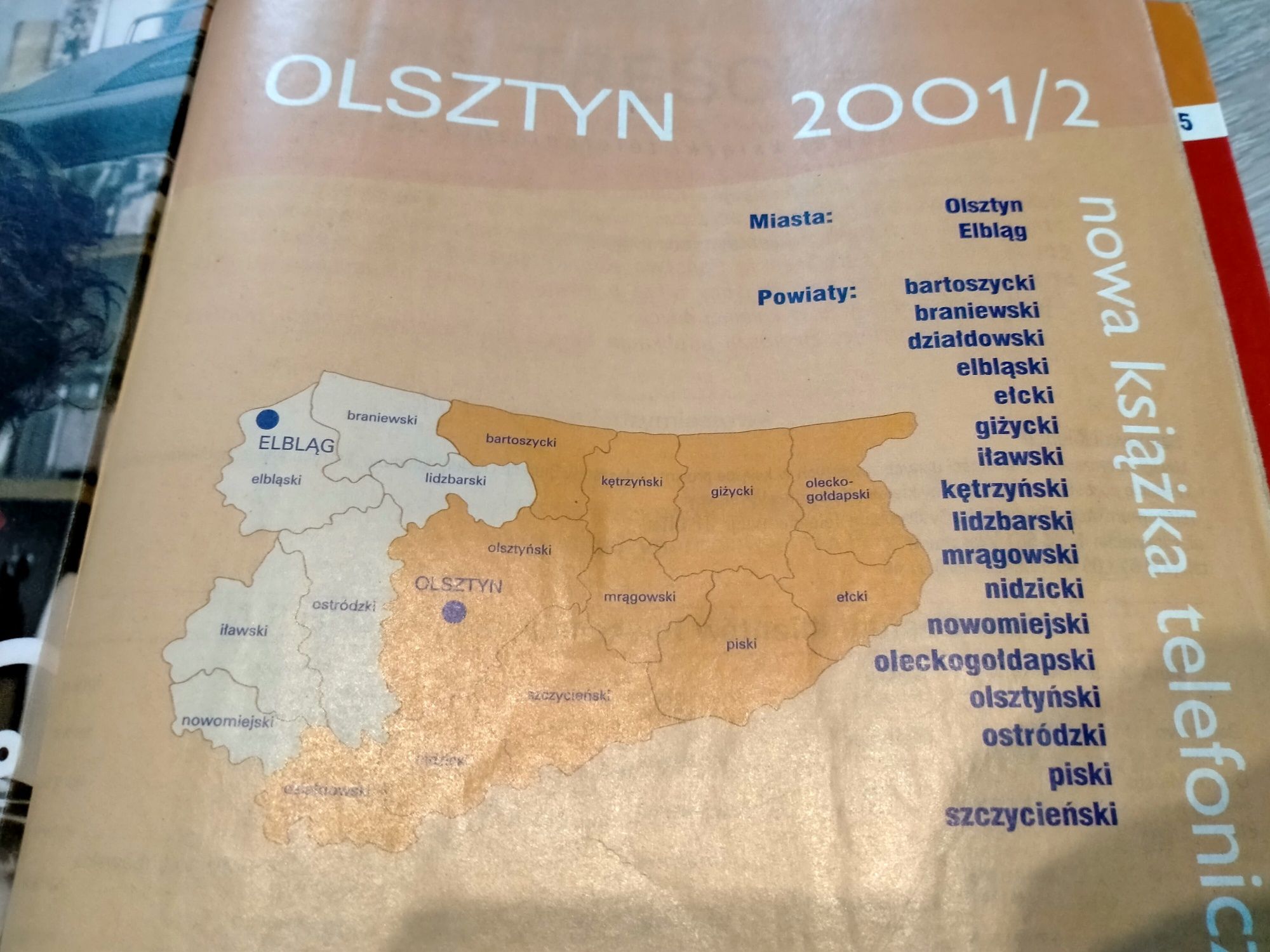 Książka telefoniczna rok 2001/2 Olsztyn