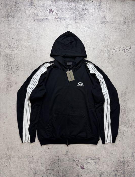 Зіп Худі Zip Hoodie Balenciaga Unity Stripes Black