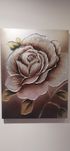 Par de Quadros 3D Rosas em Relevo