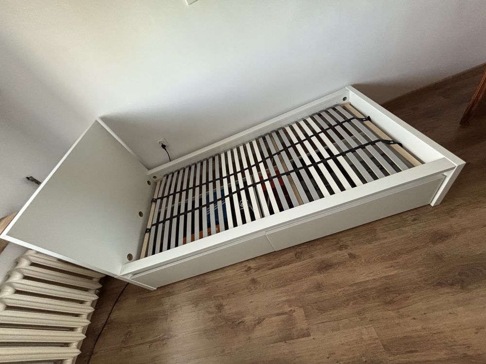 Ikea łóżko MALM + dno łóżka + MALM 2xpojemnik