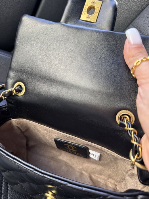 Сумка Chanel чорна міні , сумка Canel