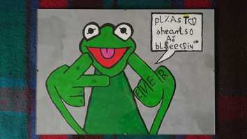 Obraz, mural Kermit