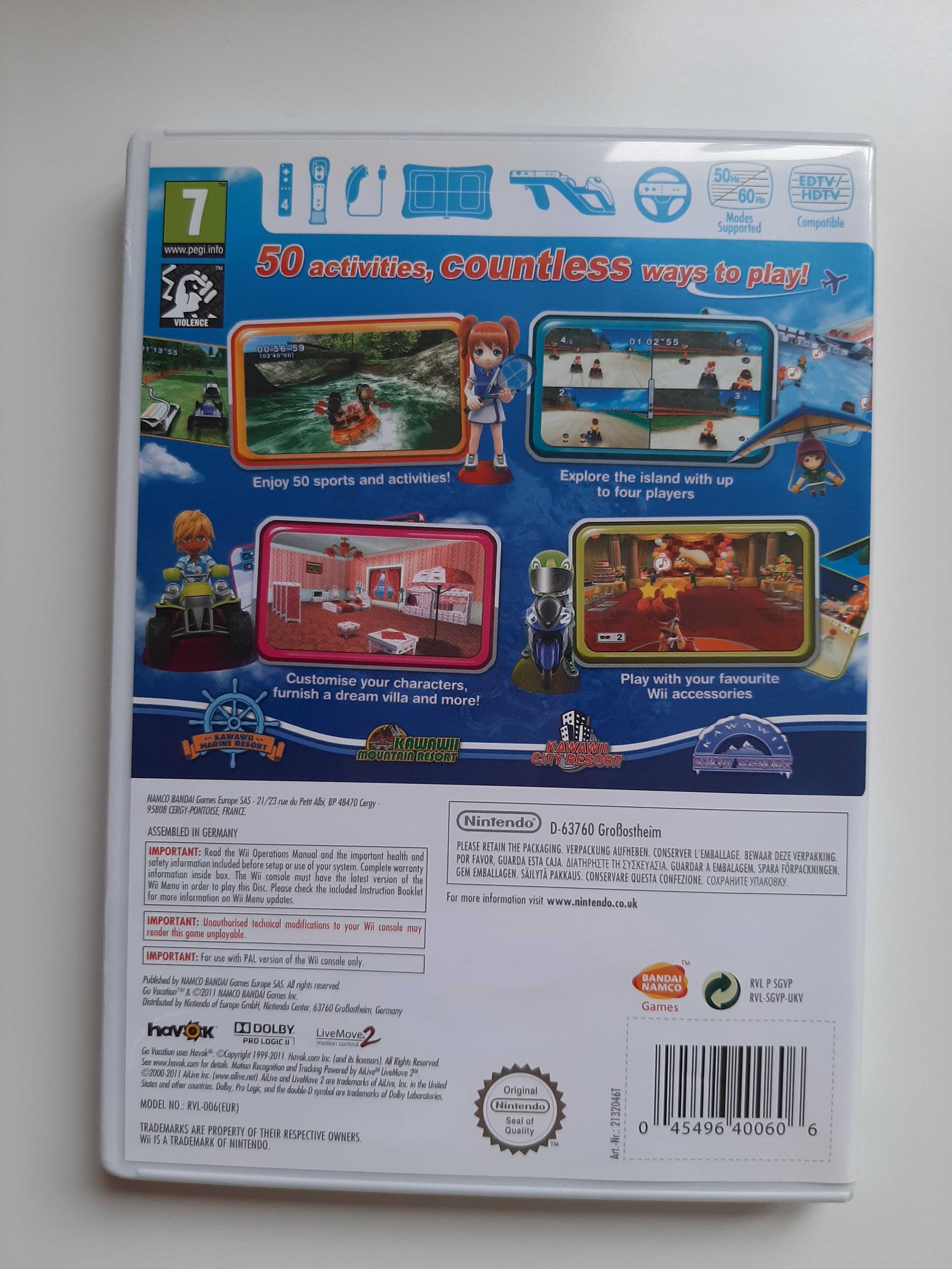 Jogo "Go Vacation" para Wii/Wii U