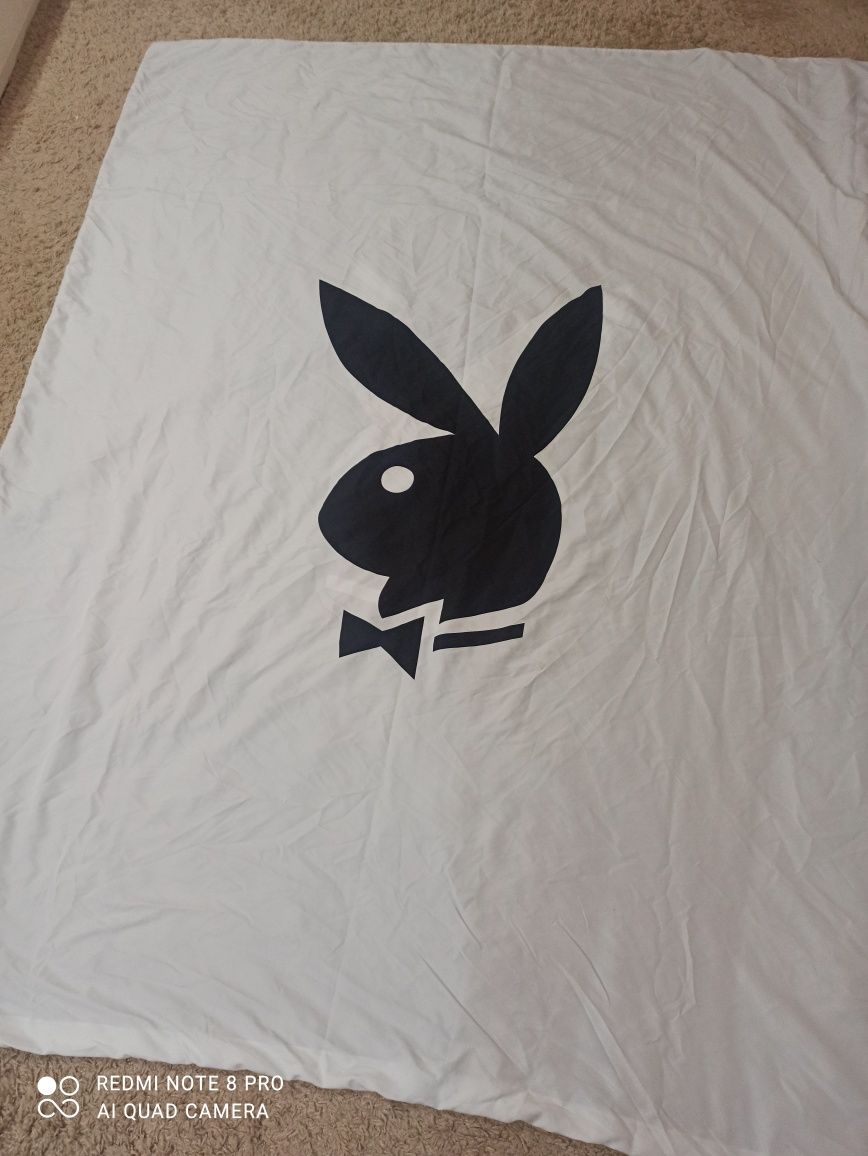 Підковдра Playboy чорна/біла постільна білизна постельное белье