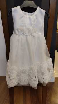 Sukienka biała, do chrztu. Rozmiar 80cm 9/12 m-cy