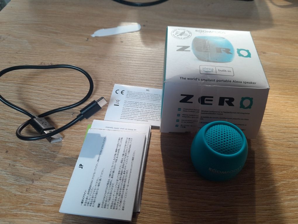 Mini głośnik najmniejsza alexa boompods zero bluetooth