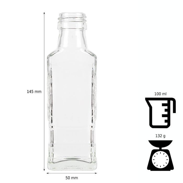 5x butelka MOSKWA 100 ml na whisky nalewki sok z zakrętką