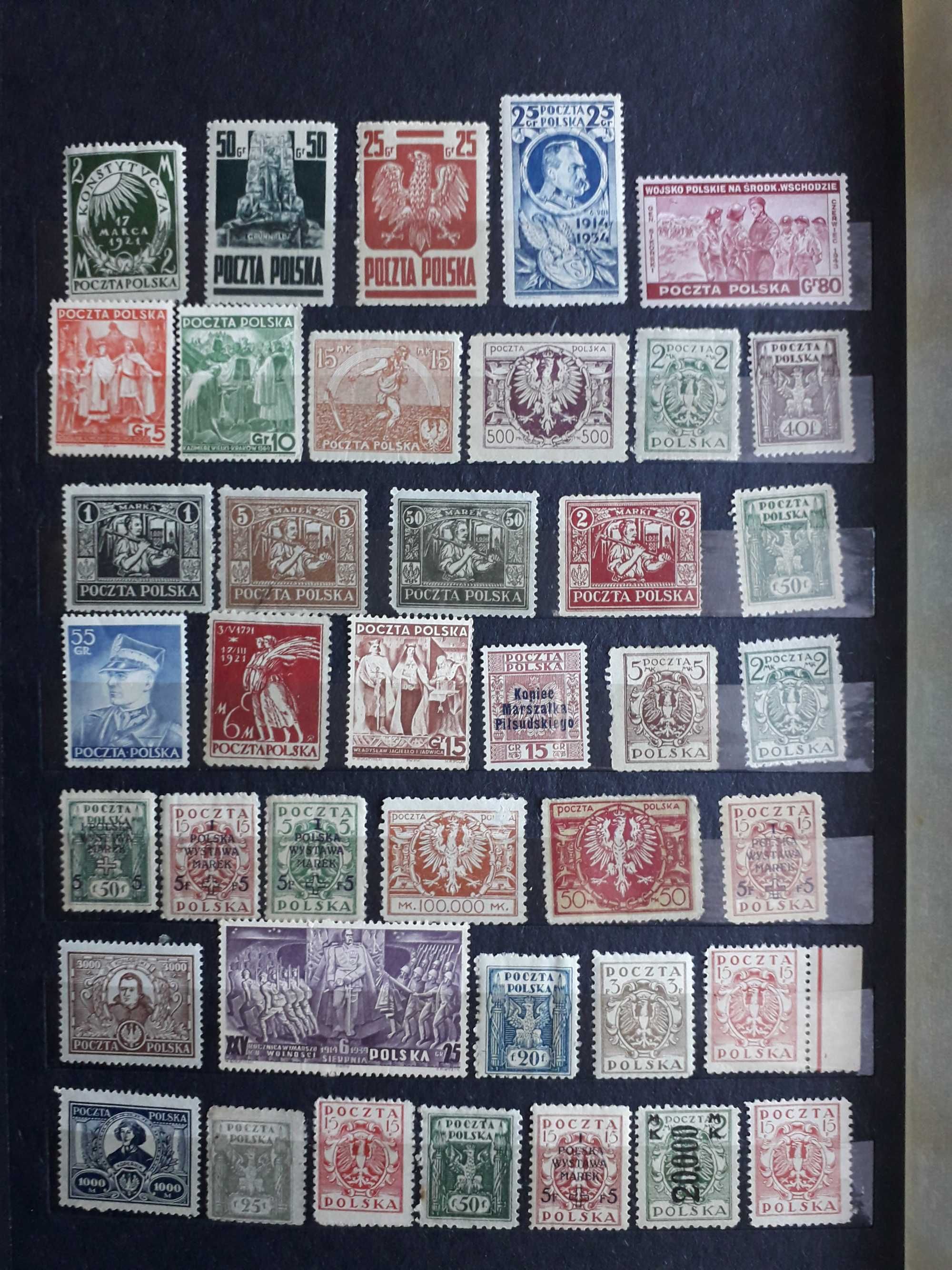 Zestaw znaczków Polska PMW z lat 1919-43 czysty