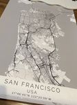 Plakat mapa San Francisco