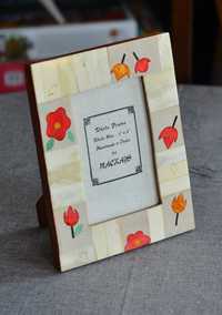 Ramka na zdjęcia photo frame handmade Mackays india vintage kwiaty