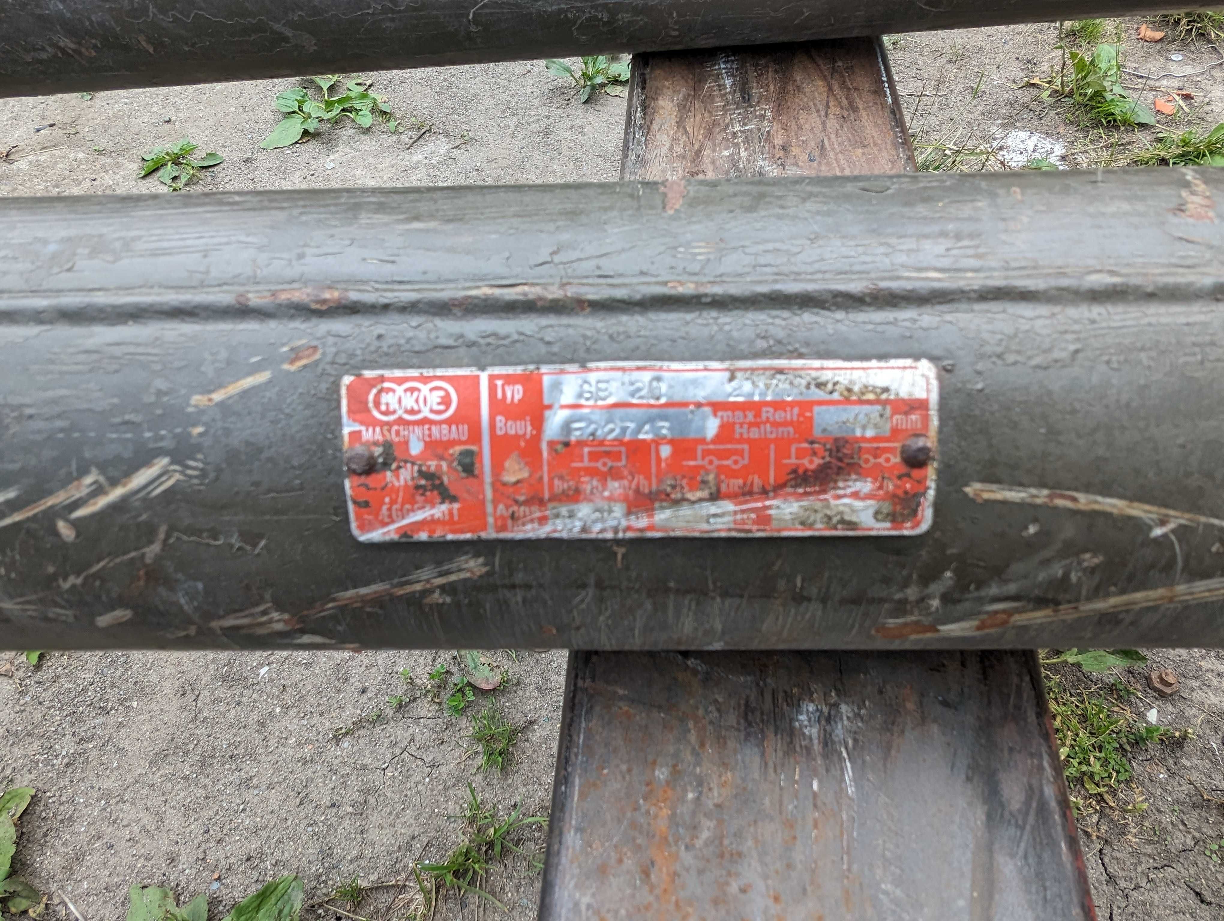 MKE Maschinenbau Niemieckie osie do przyczepy