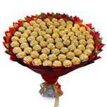 Prezent na 80 Urodziny, Ślub. Bukiet cukierków Ferrero Rocher 80 szt.