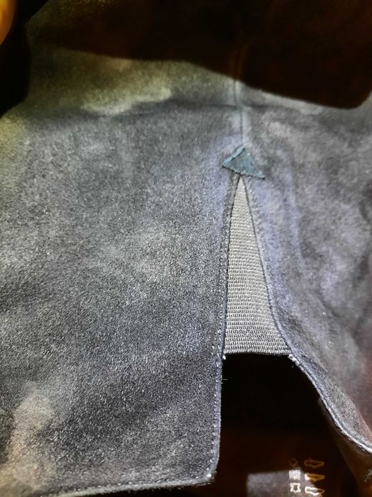 Жіночі чорні ботфорти чоботи сапоги 41 р Welfare натуральна шкіра замш