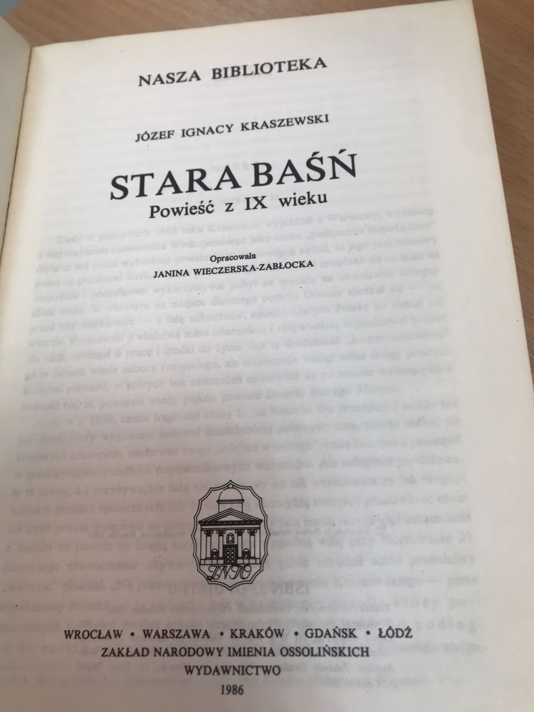 Stara baśń - J. I. Kraszewski - Ossolineum