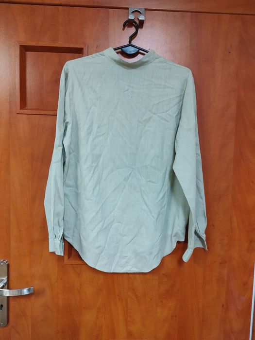 Wygodna zielonkawa koszula damska vintage retro lata 90 elegancka bluz