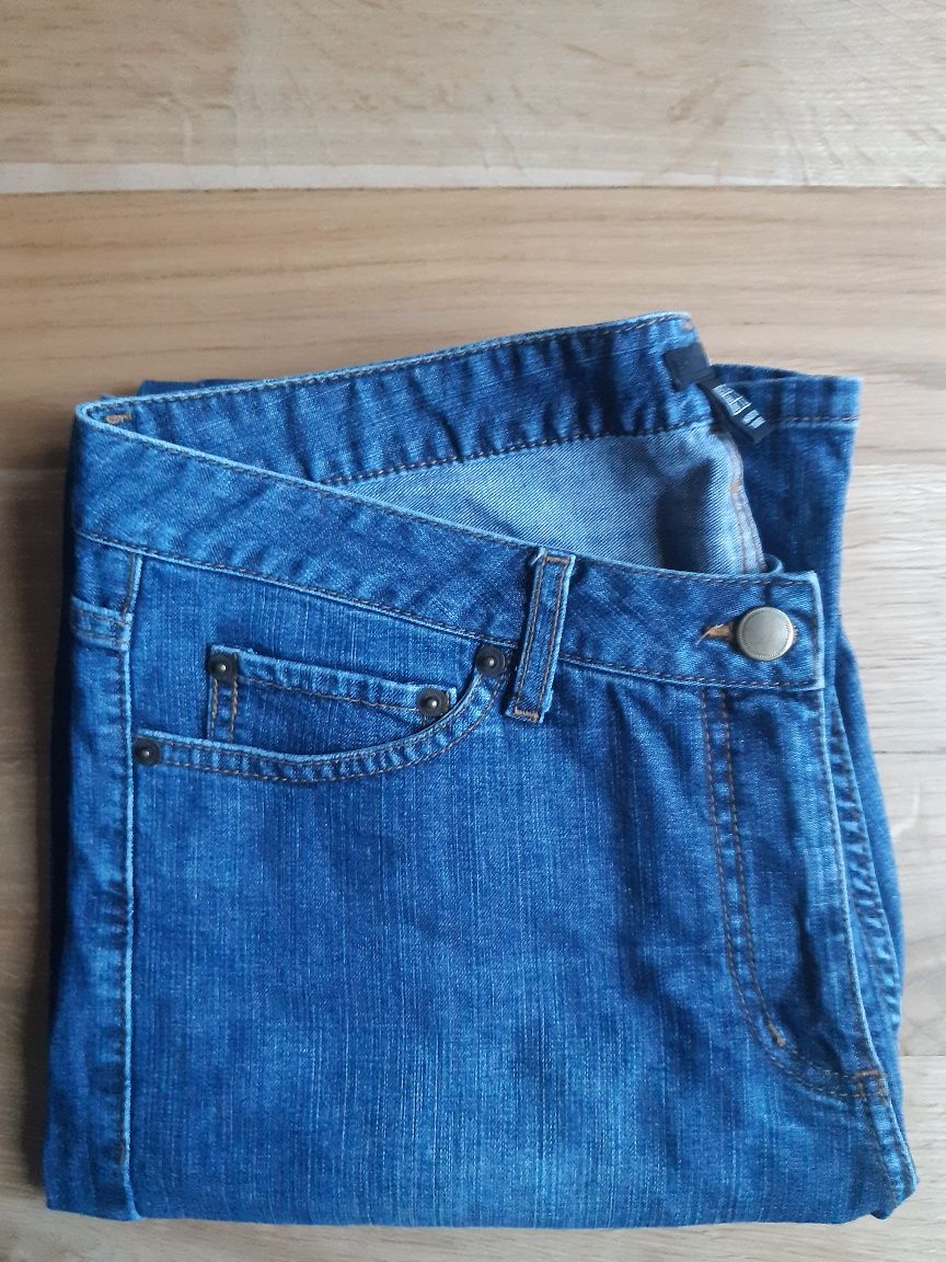 H & M zgrabne spodnie miękki denim blue r L i 42