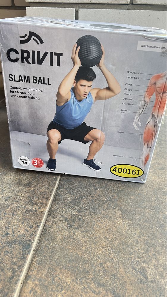 М'яч для фітнесу crivit slam ball 7 кг