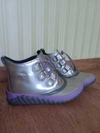 Sorel Rain Duck Boot, Оригинал, ботинки для дождя 33р, серебряные