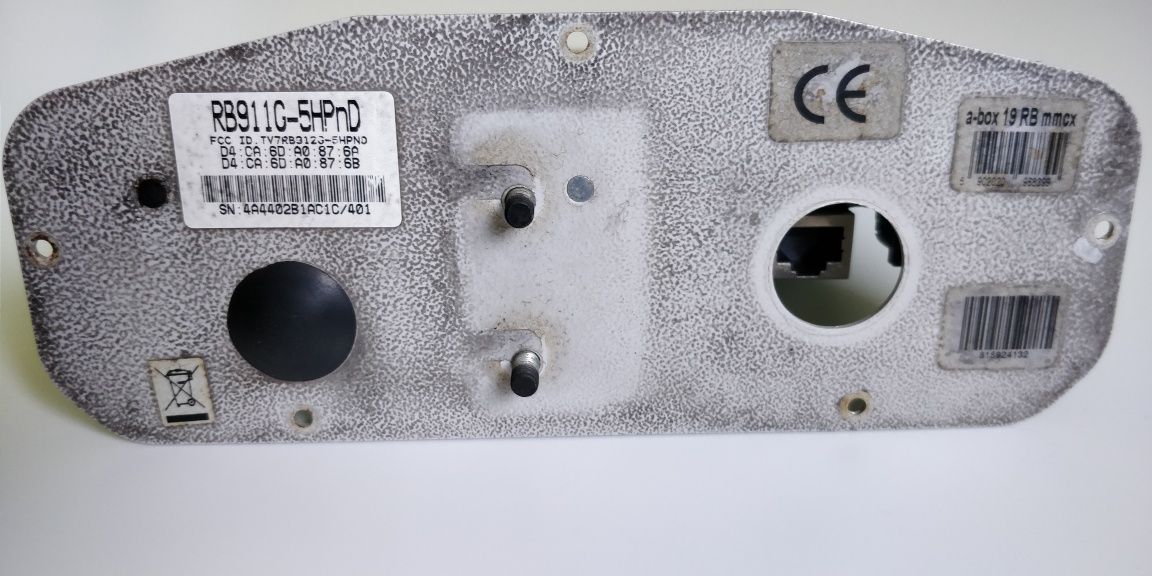 Access Point Mikrotik 912G 5HPnD + antena abox 19 rb mmcx
+ zasilacz