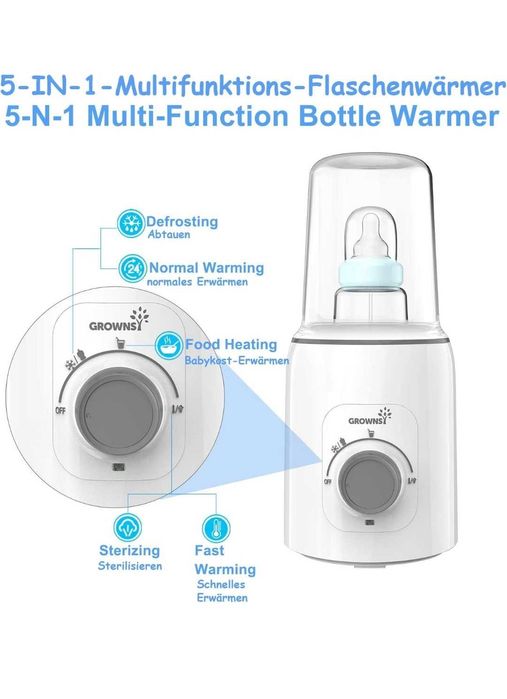 Aquecedor de Biberões/Alimentos 5em1 Portátil Grownsy